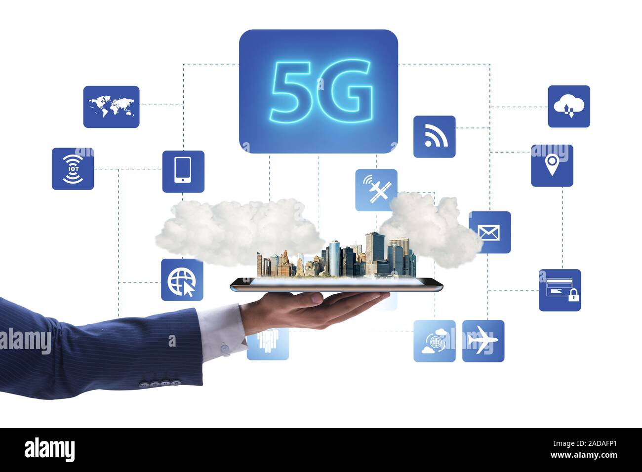 5G mobile technology concept - high internet speed Stock Photo - Alamy