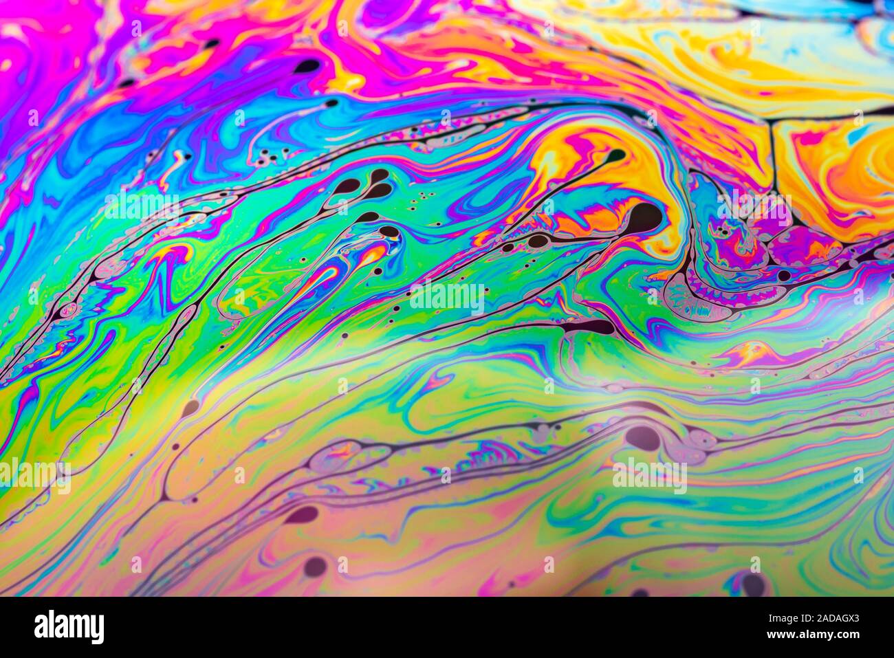 Abstract background made from soap bubble reflecting light Stock Photo