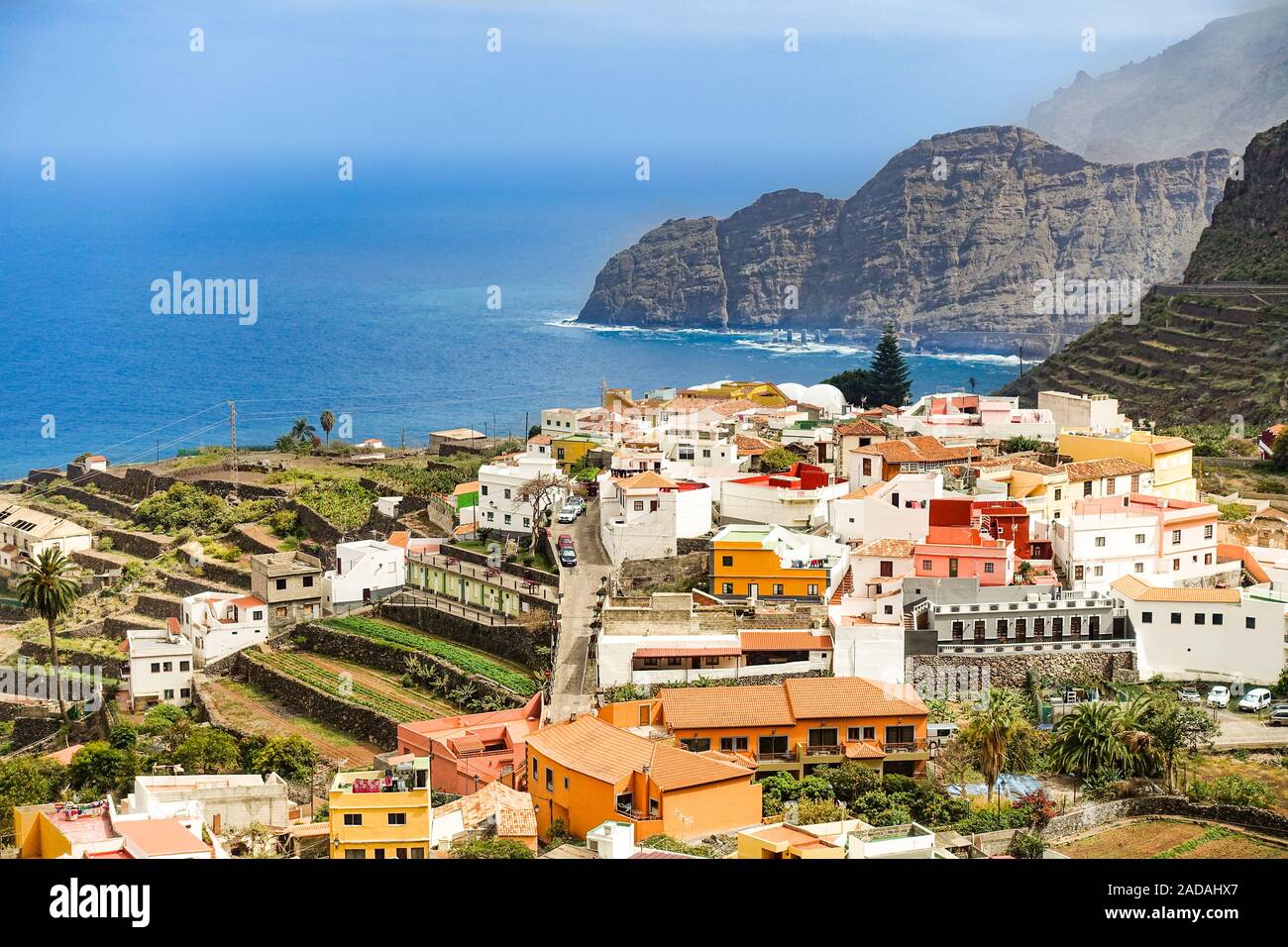 The popular historic centre of Agulo, La Gomera, Spain Stock Photo - Alamy