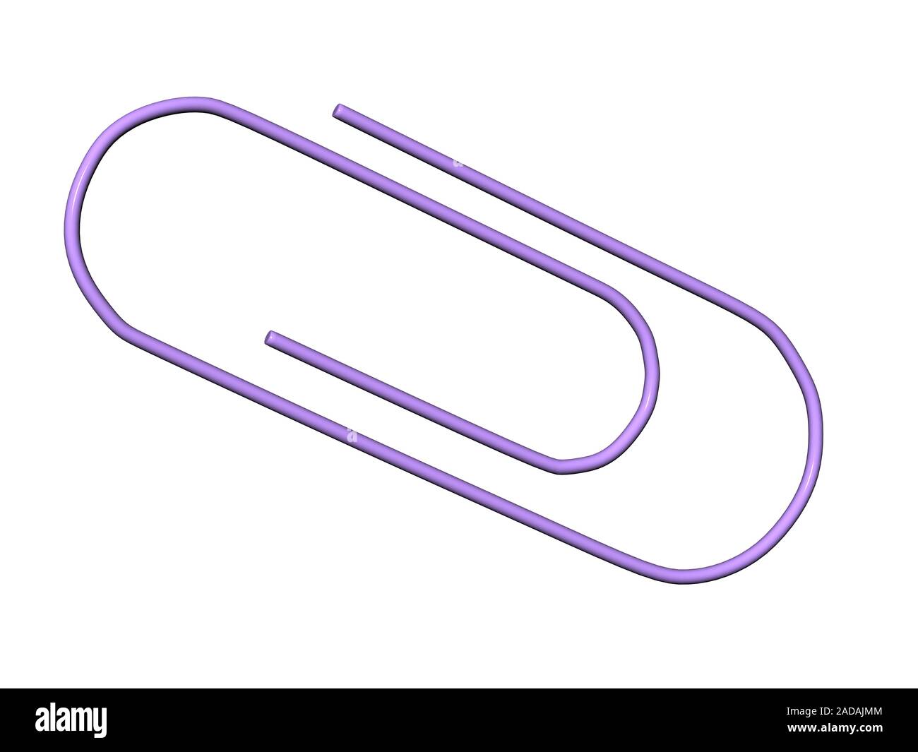 colorful paper clips for stapling Stock Photo