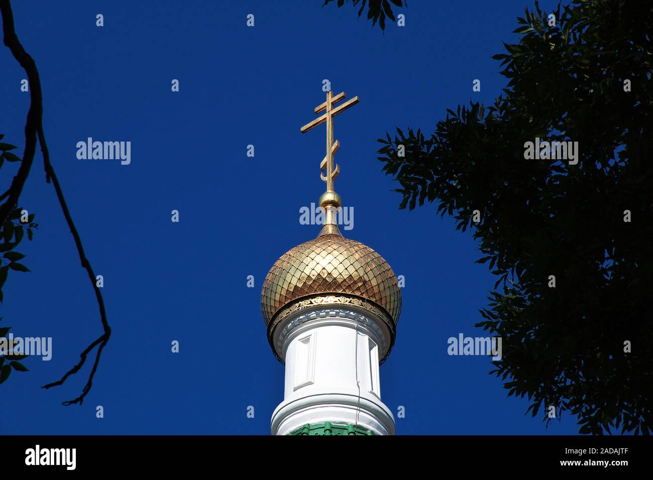 Saint Nikolas Russian Church, Tsurkva Sveta Nikolai in Sofia, Bulgaria Stock Photo