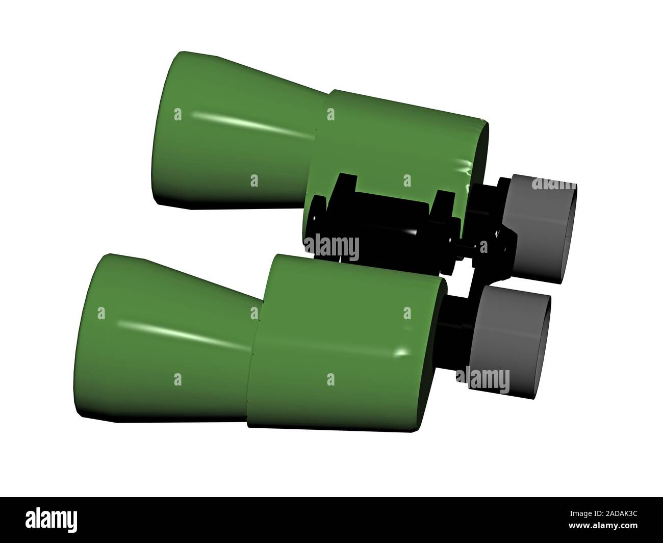 green binoculars for game viewing Stock Photo