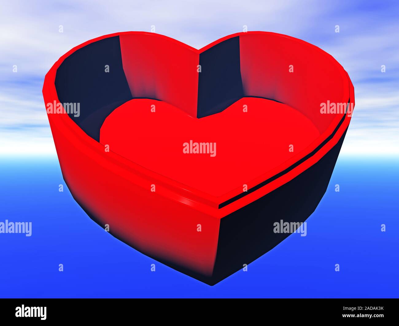 Heart shaped red box with lid Stock Photo Alamy