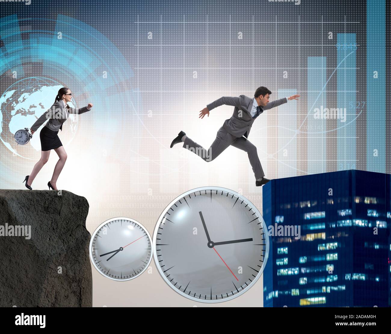 Time management concept with Business people Stock Photo Alamy