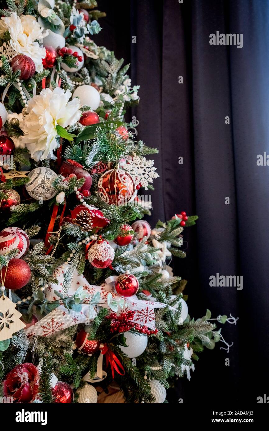 Modern Christmas Tree Decorated With Vintage Ornaments Ratan