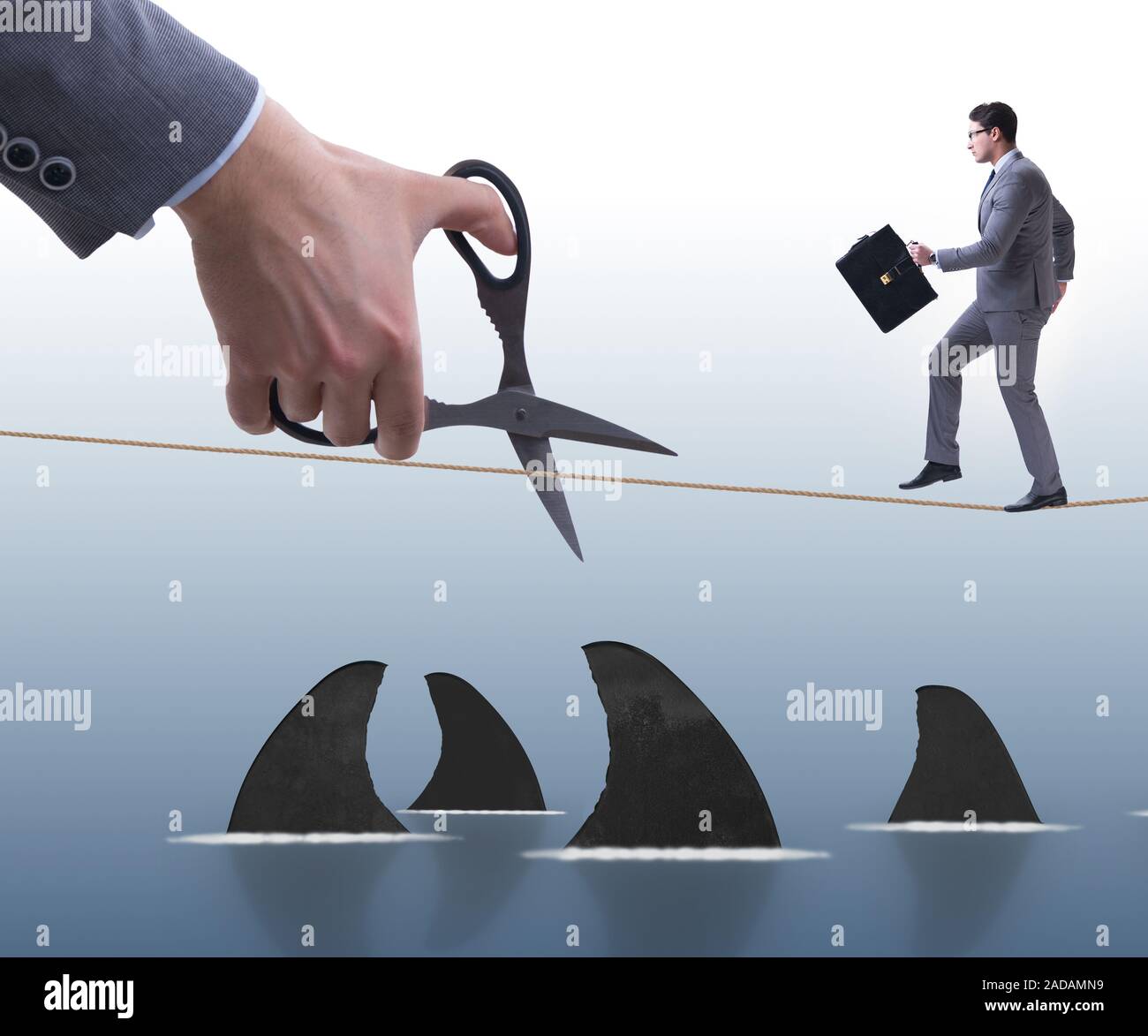 Hand cutting rope in hi-res stock photography and images - Alamy