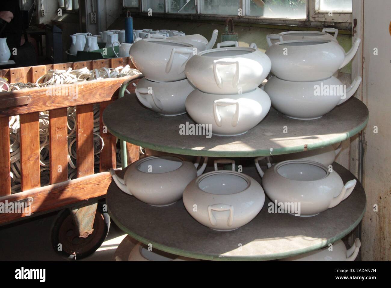 Disused porcelain factory Stock Photo Alamy