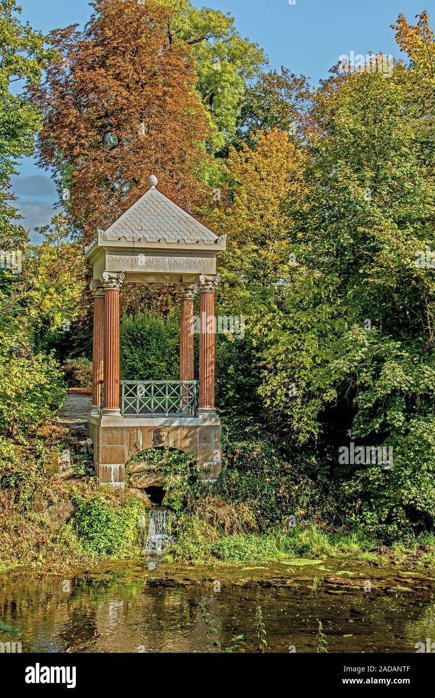 Danube Temple Donaueschingen, Black Forest Stock Photo