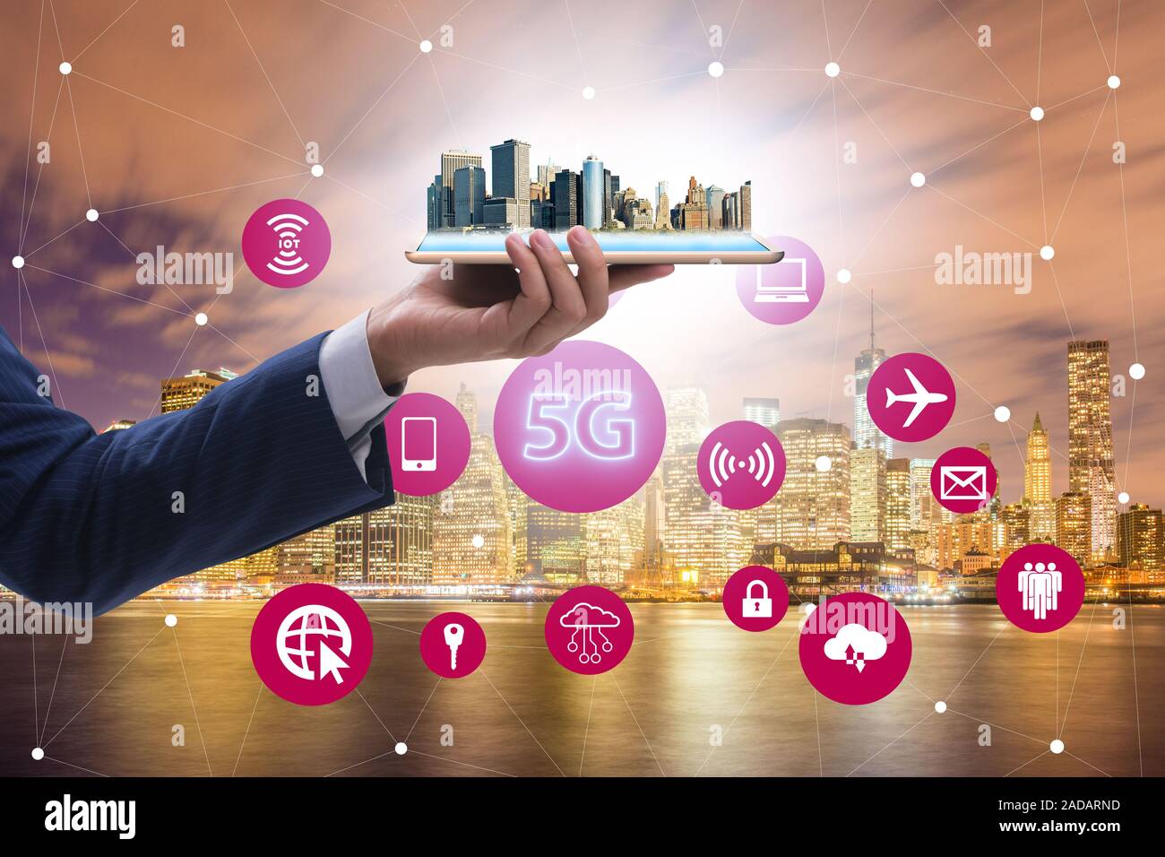 5G mobile technology concept - high internet speed Stock Photo - Alamy