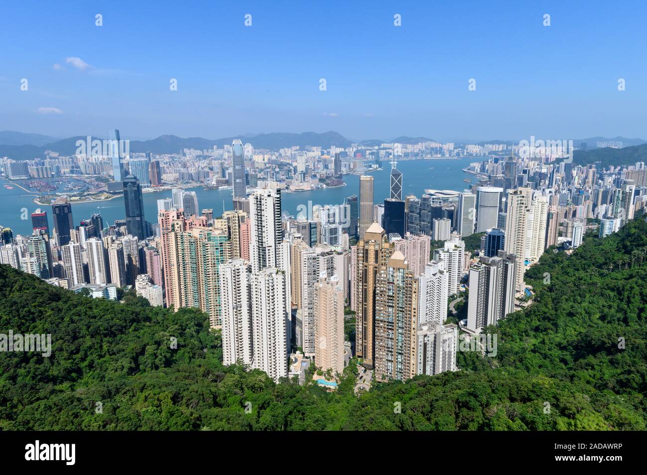 Hong kong harbour 2019 aerial hi-res stock photography and images - Alamy
