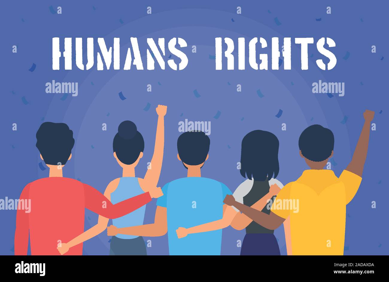 Human Rights Back Drop group of people back with human rights label Stock Vector Image & Art ...