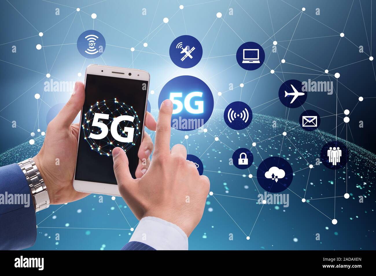 5G mobile technology concept - high internet speed Stock Photo - Alamy