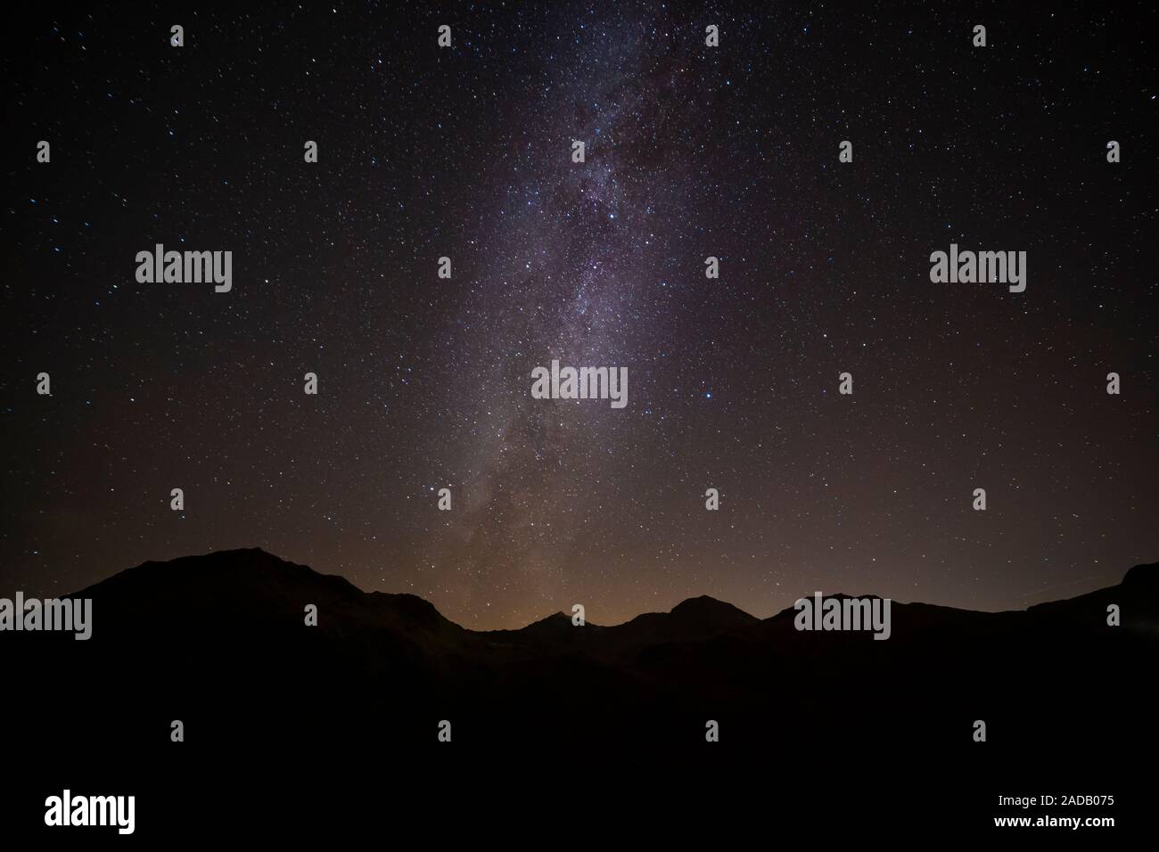 Milky way over Snowdon mountain, Snowdonia, North Wales Stock Photo