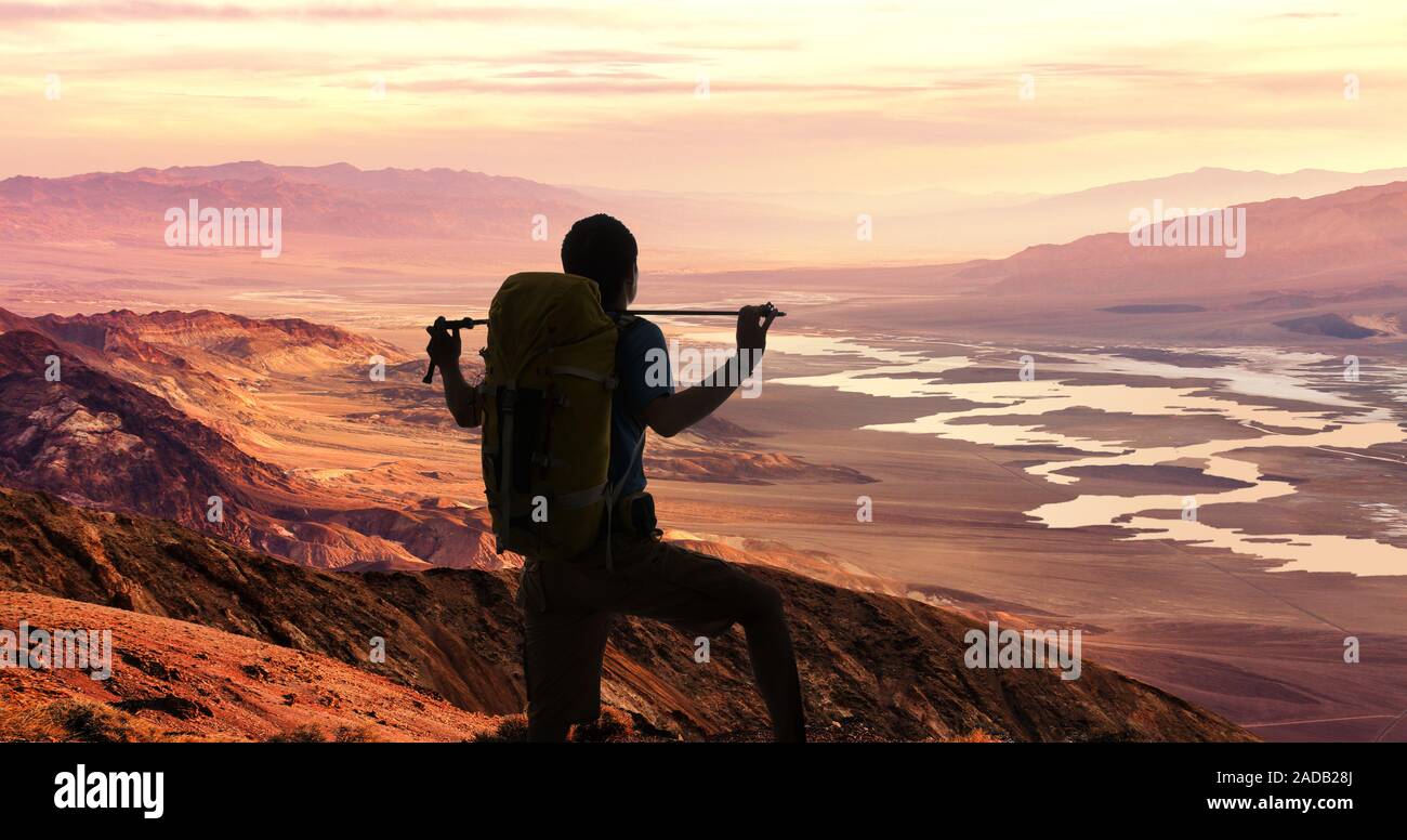 Death valley badlands person hi-res stock photography and images - Alamy