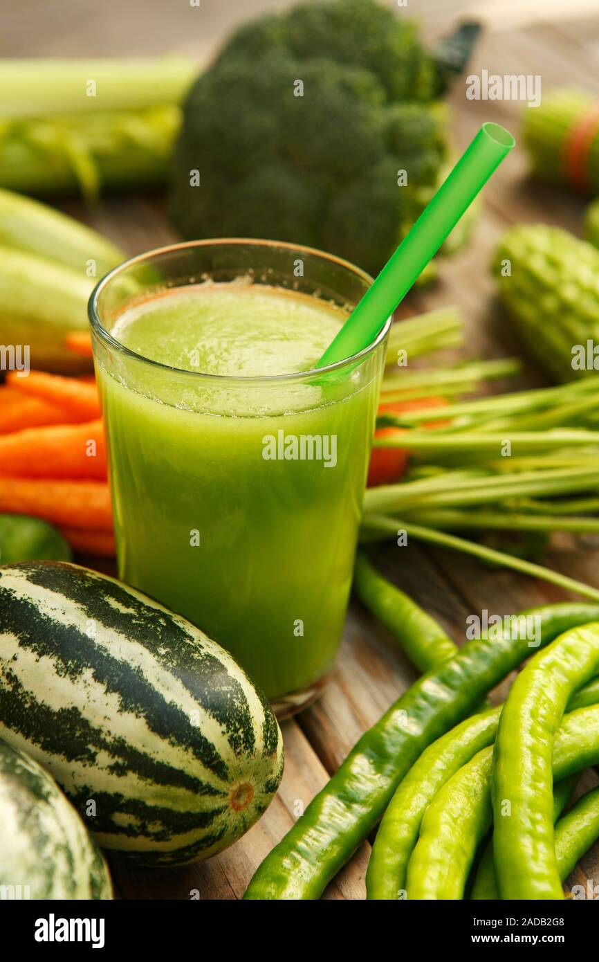 Fresh vegetable juices Stock Photo Alamy