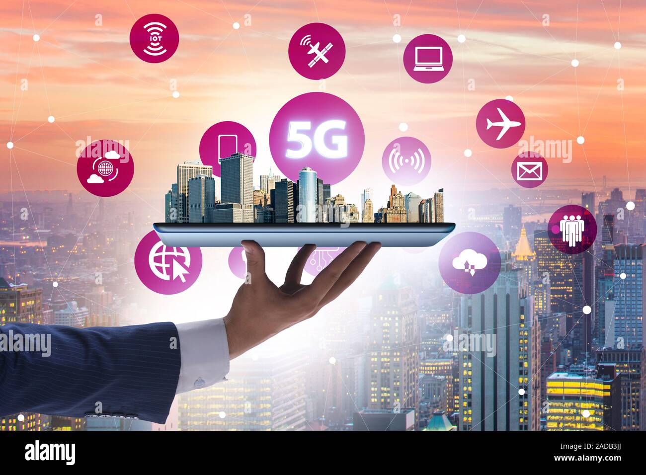 5G mobile technology concept - high internet speed Stock Photo - Alamy