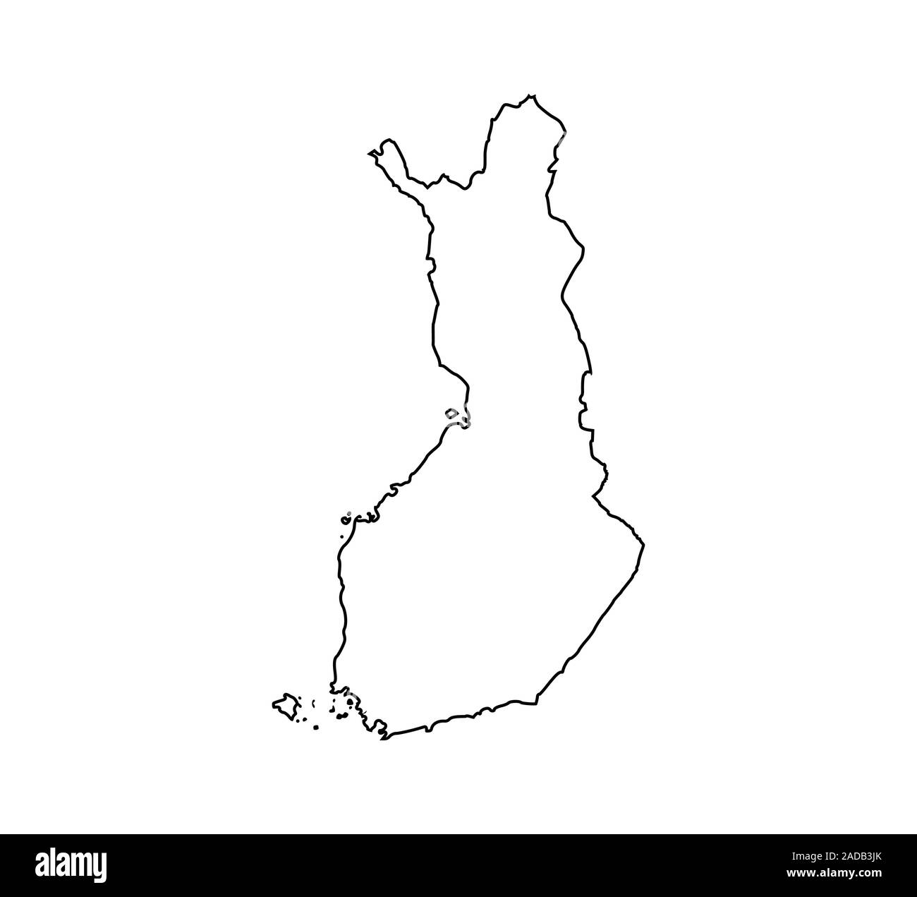 Finland map on white background. Vector illustration. Stock Vector