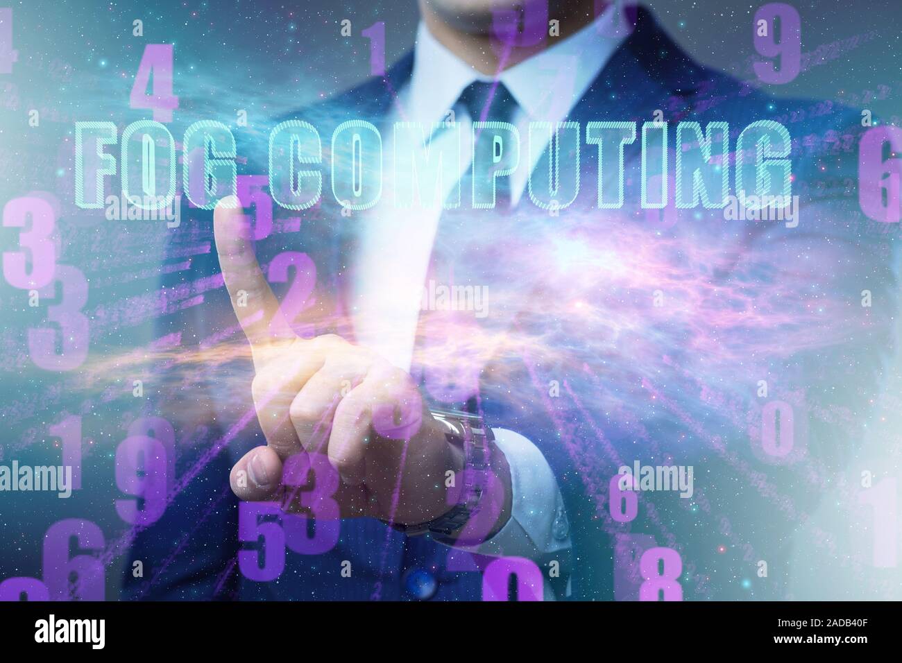 Concept of cloud edge and fog computing Stock Photo