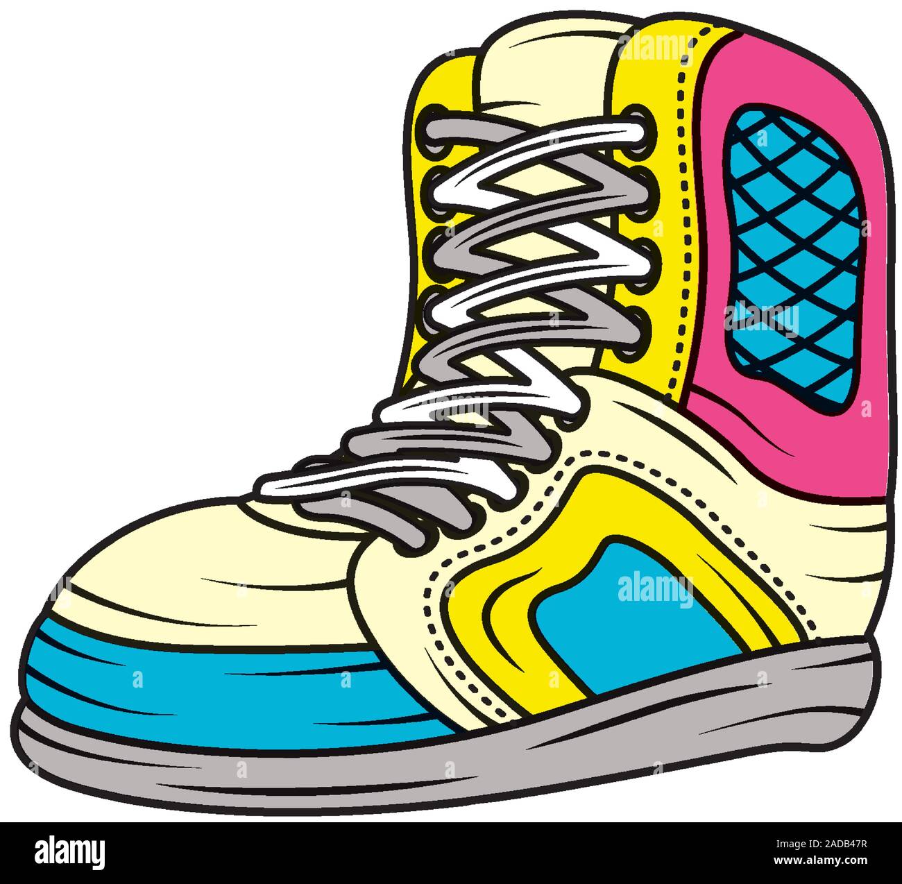 tennis sport shoes pop art style Stock Vector Image & Art - Alamy