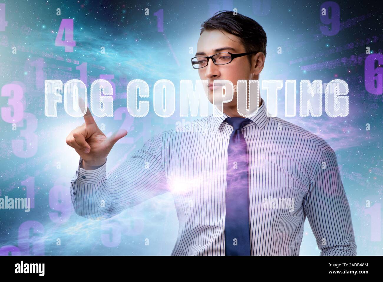 Concept of cloud edge and fog computing Stock Photo