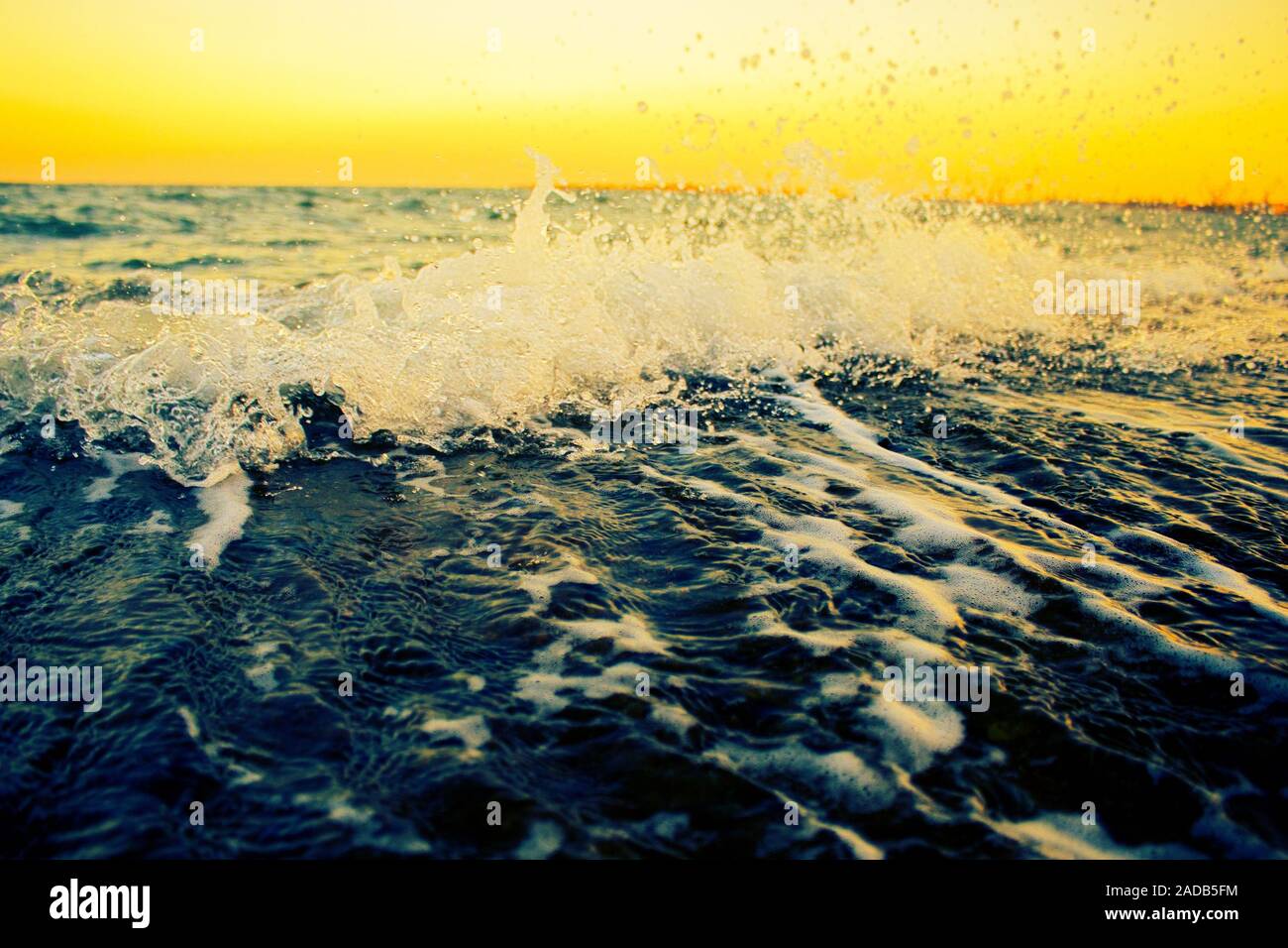 beauty of sea at sunset Stock Photo