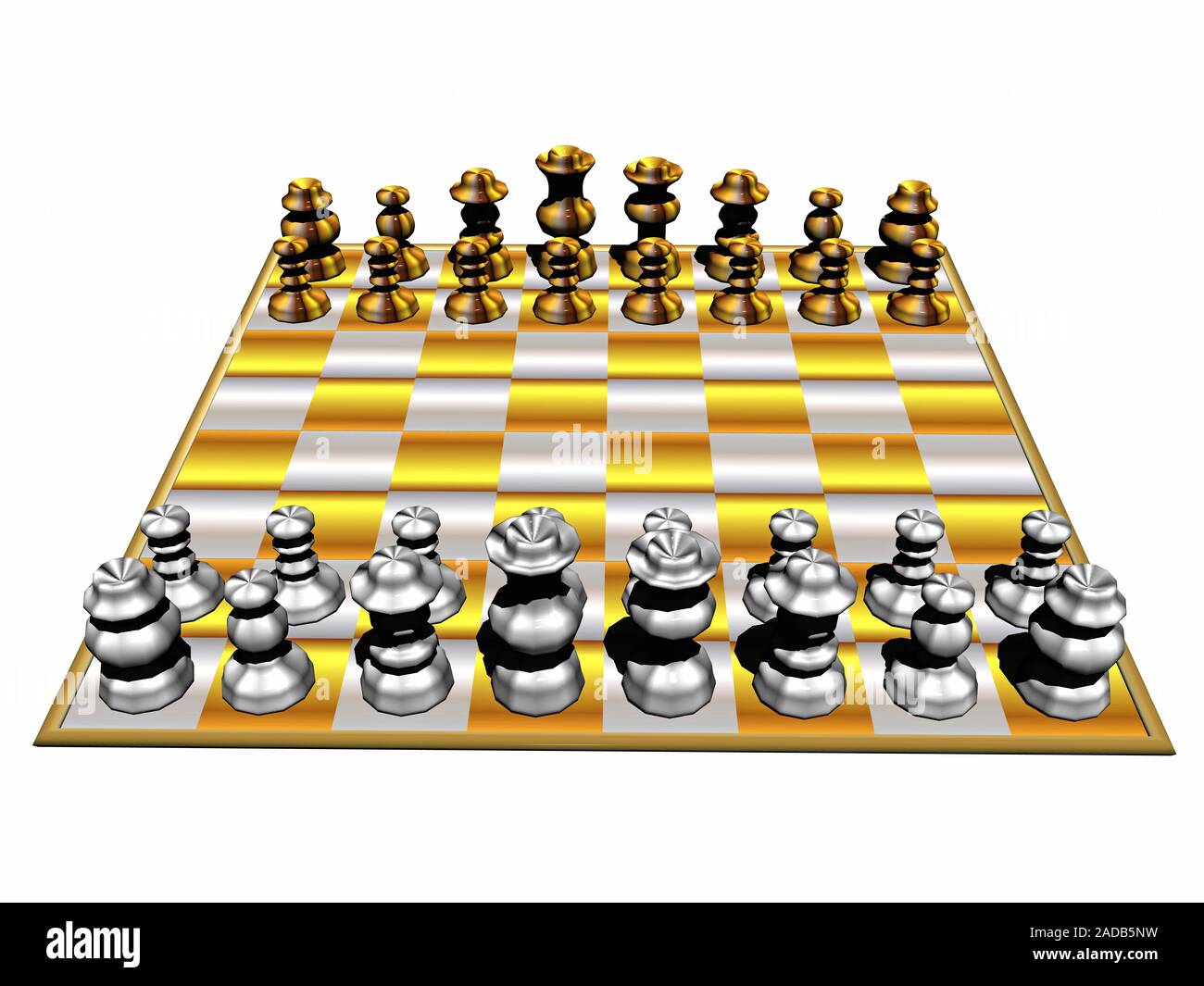 Chess game with characters Stock Photo