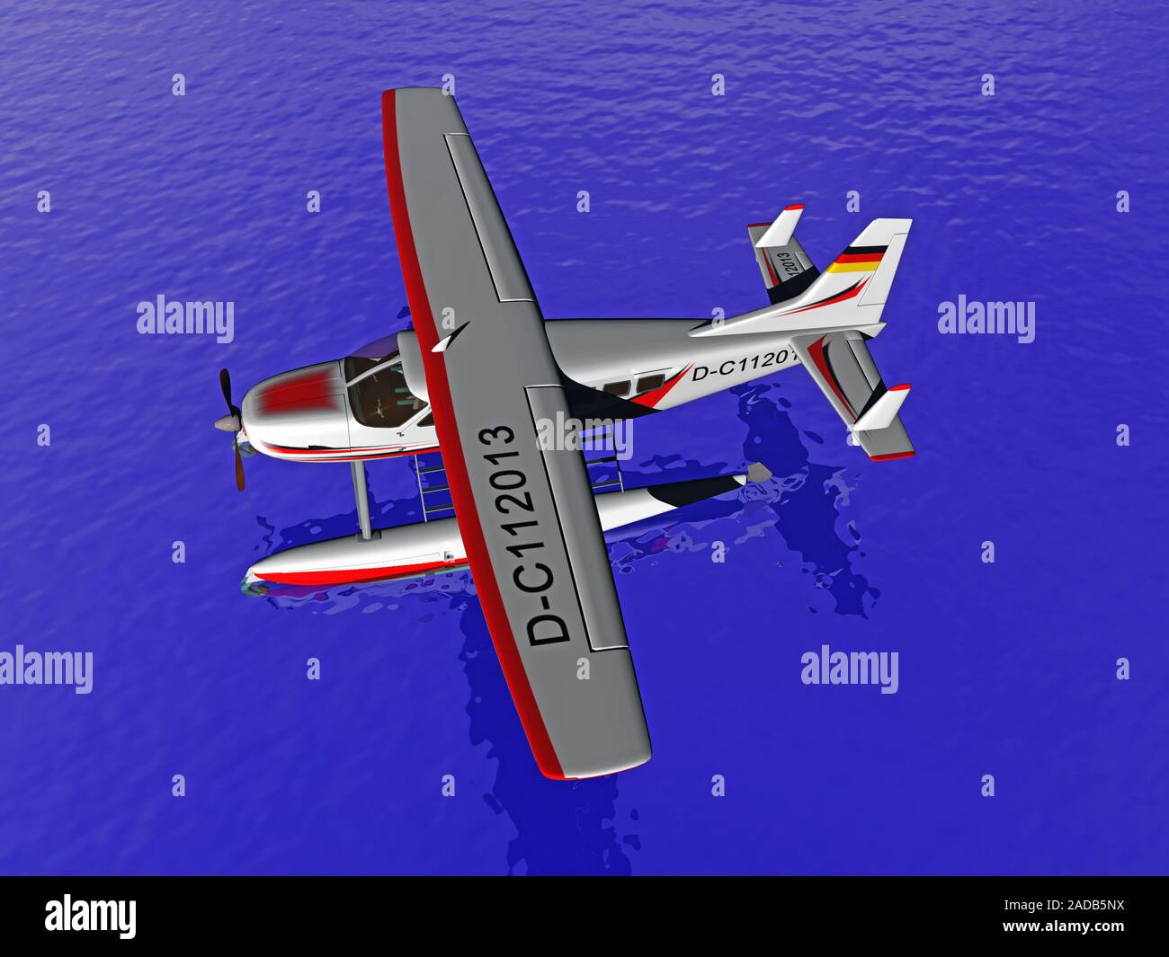 Propeller plane for water landing Stock Photo Alamy