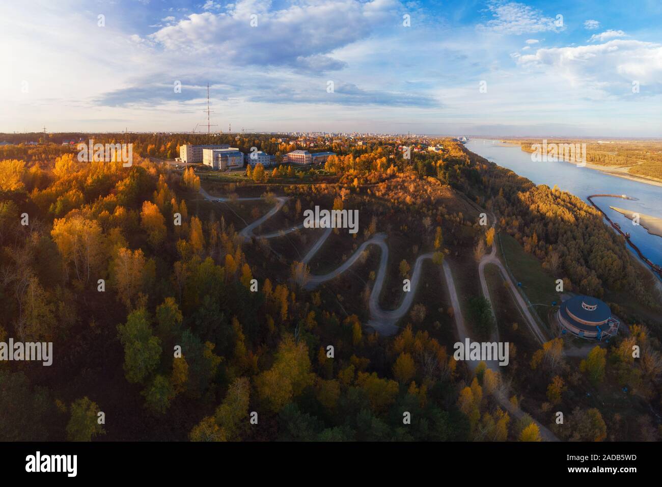 Aerial top vew winding hi-res stock photography and images - Alamy