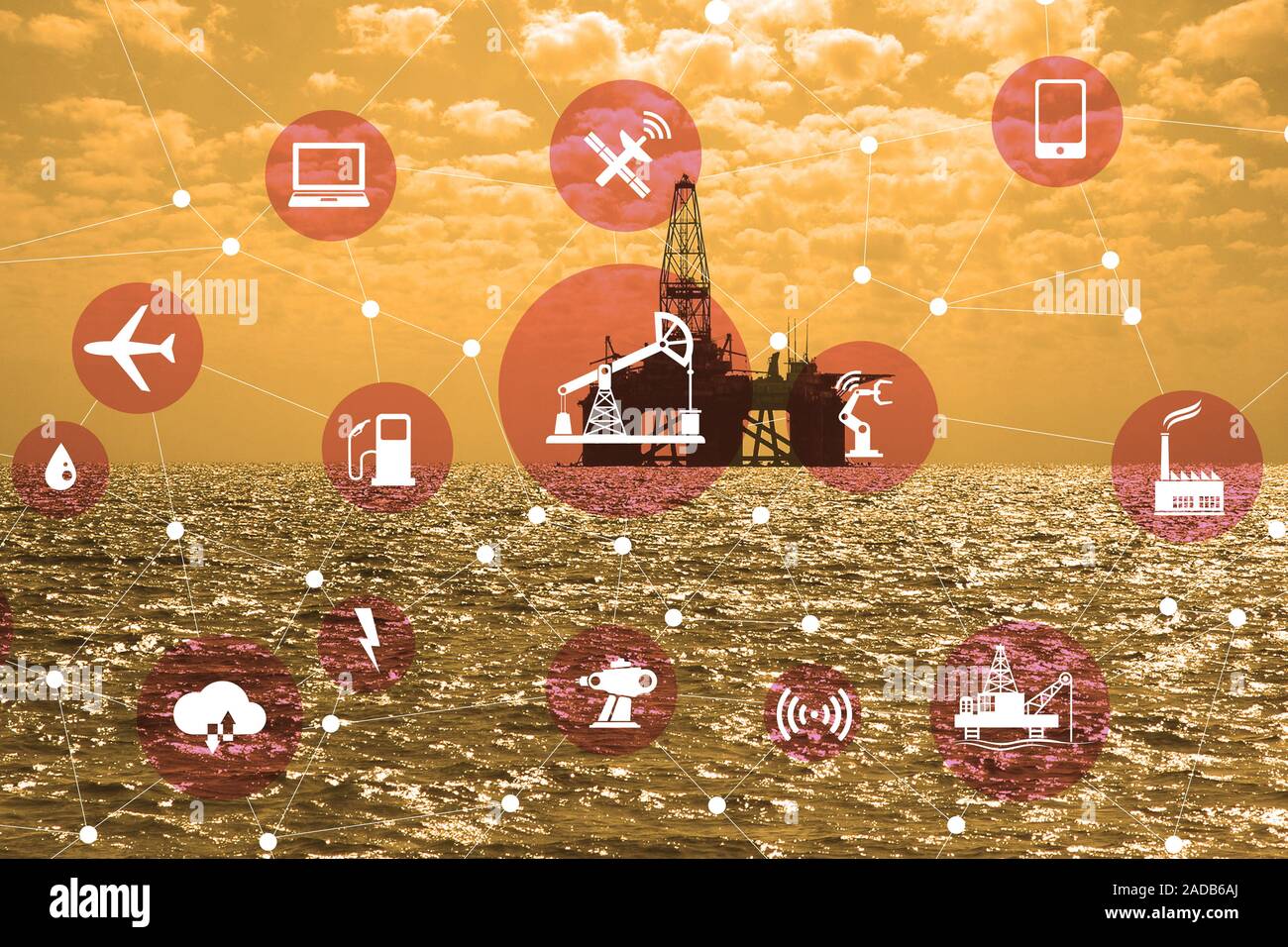 Concept of automation in oil and gas industry Stock Photo - Alamy