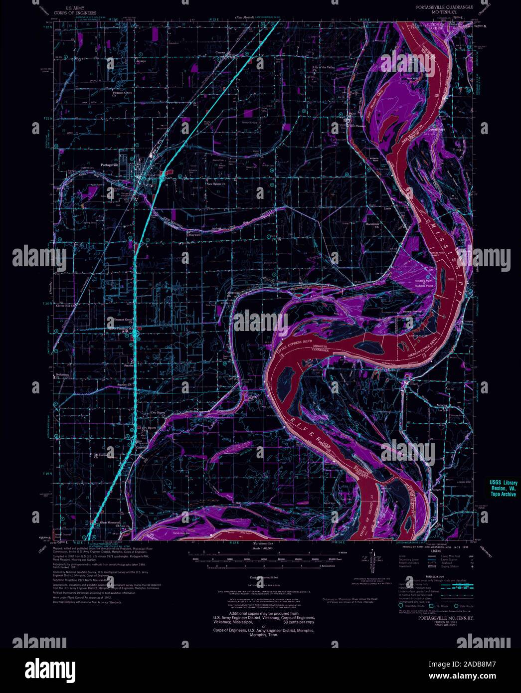 Portageville map hires stock photography and images Alamy