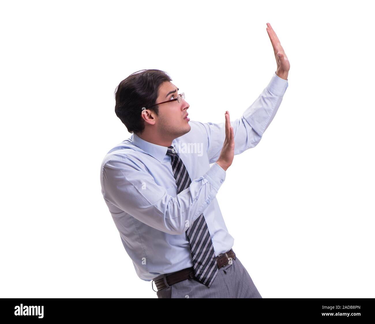 The Businessman isolated on the white background Stock Photo - Alamy