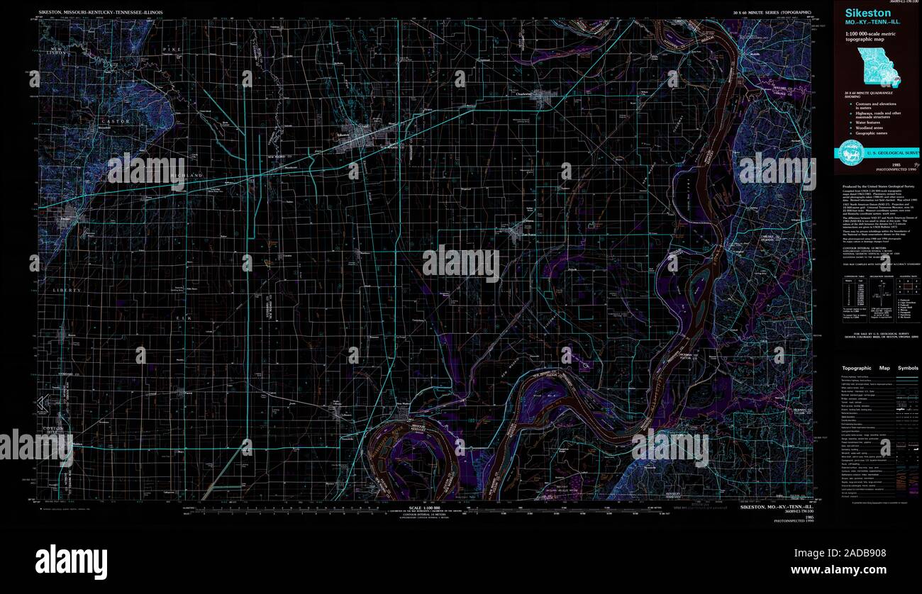 Map of sikeston hires stock photography and images Alamy