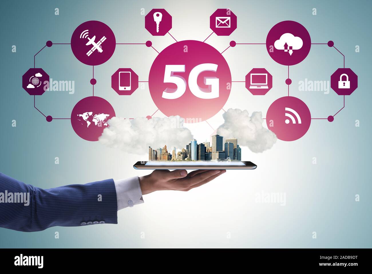 5G mobile technology concept - high internet speed Stock Photo - Alamy