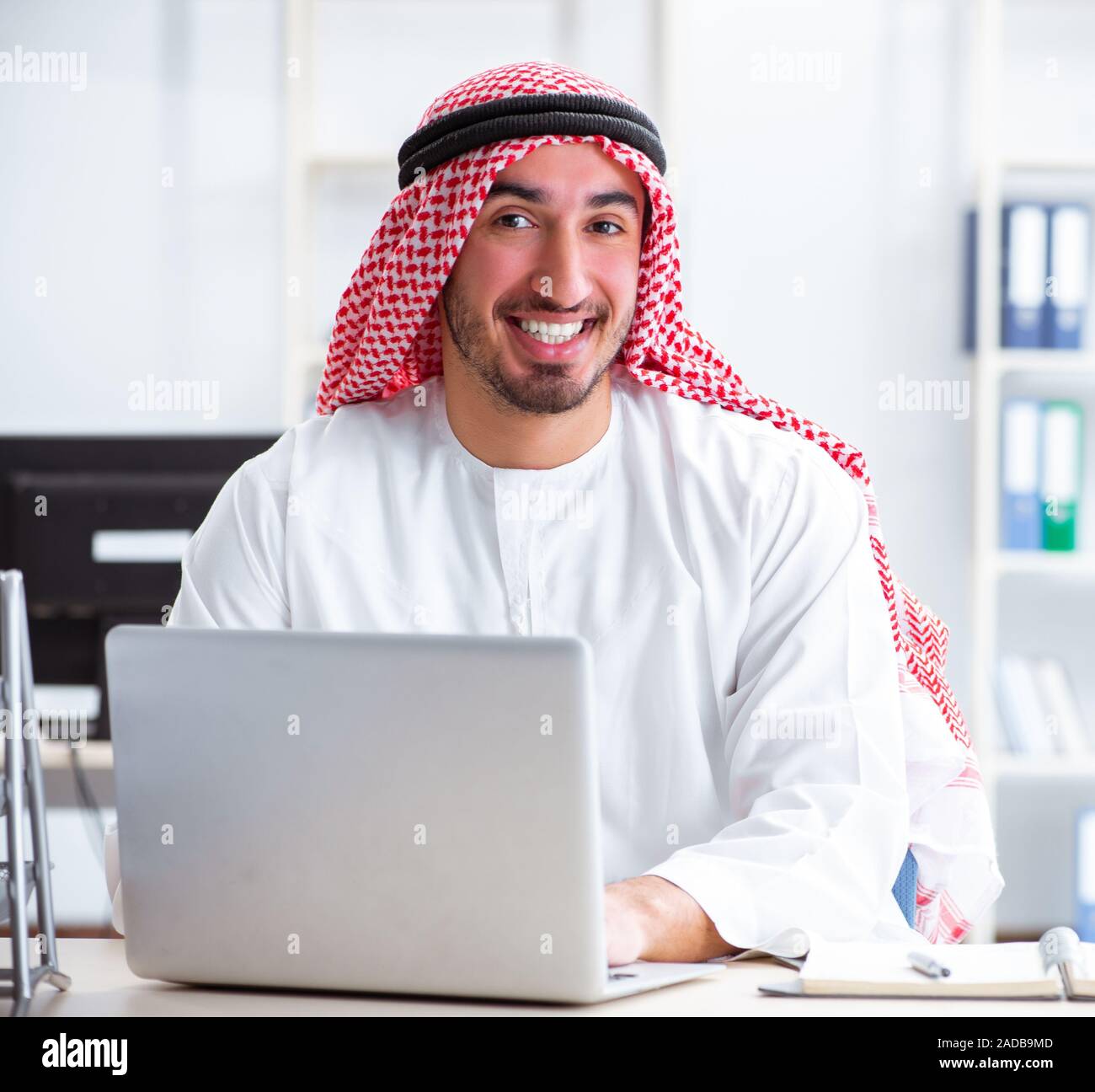 Arab Businessman working in the office Stock Photo - Alamy