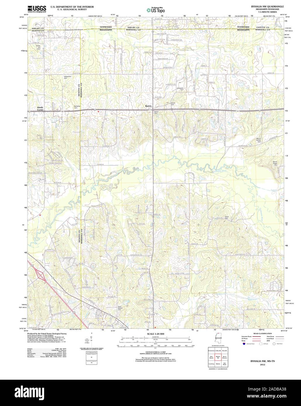 Map of byhalia Cut Out Stock Images & Pictures Alamy