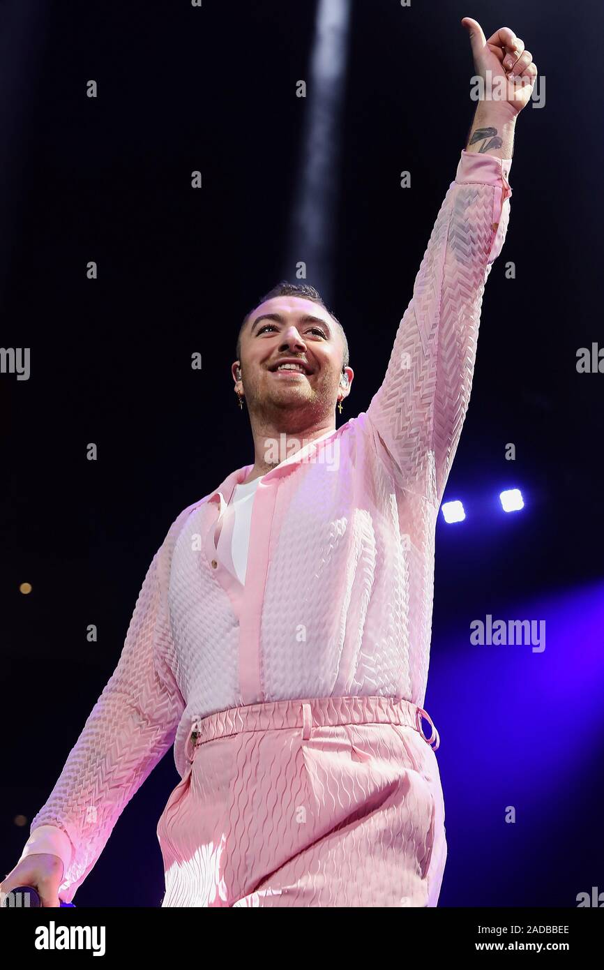 DALLAS, TEXAS DECEMBER 03 Sam Smith performs onstage during 106.1