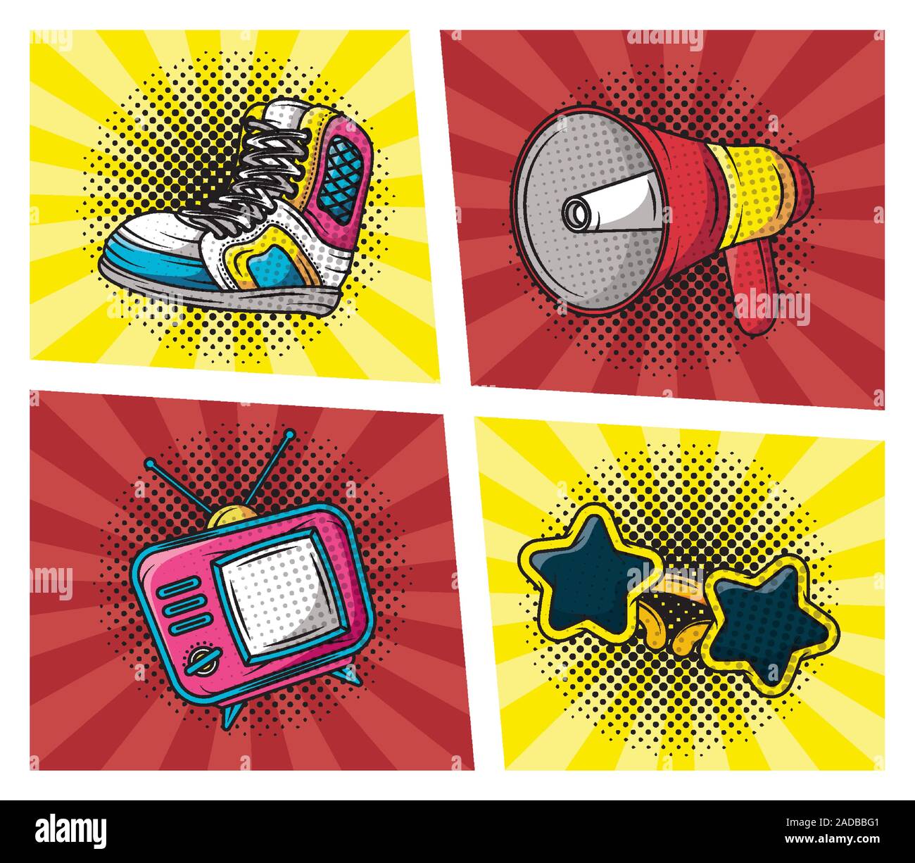 set of accessories pop art style Stock Vector Image & Art Alamy