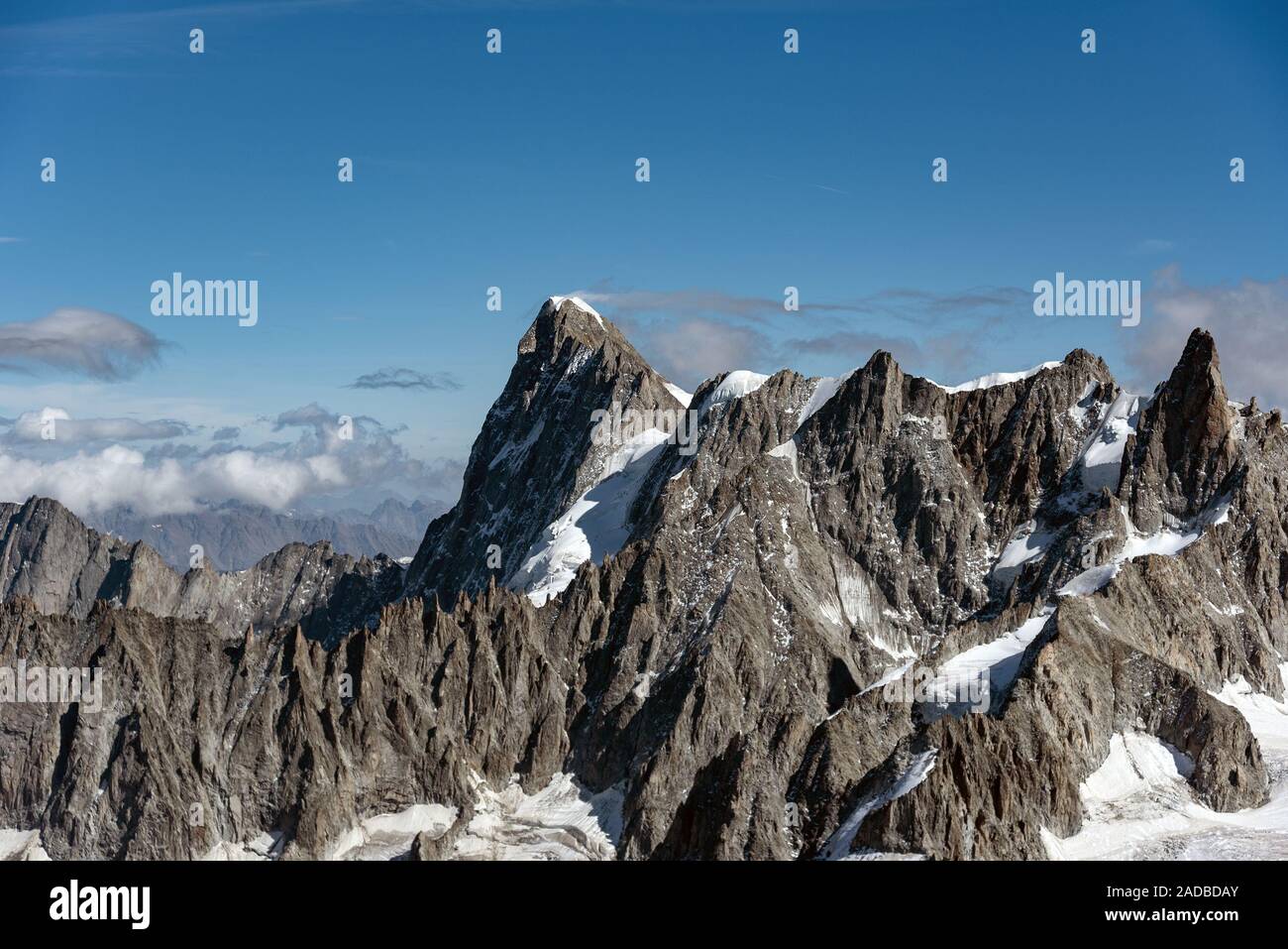 Summits of Alps, view from Aiguille du Midi Stock Photo - Alamy