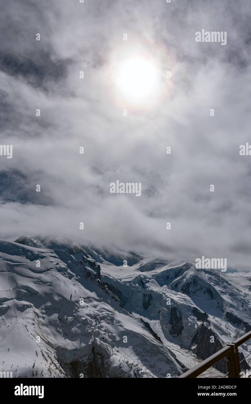 Summits of Alps, view from Aiguille du Midi Stock Photo - Alamy