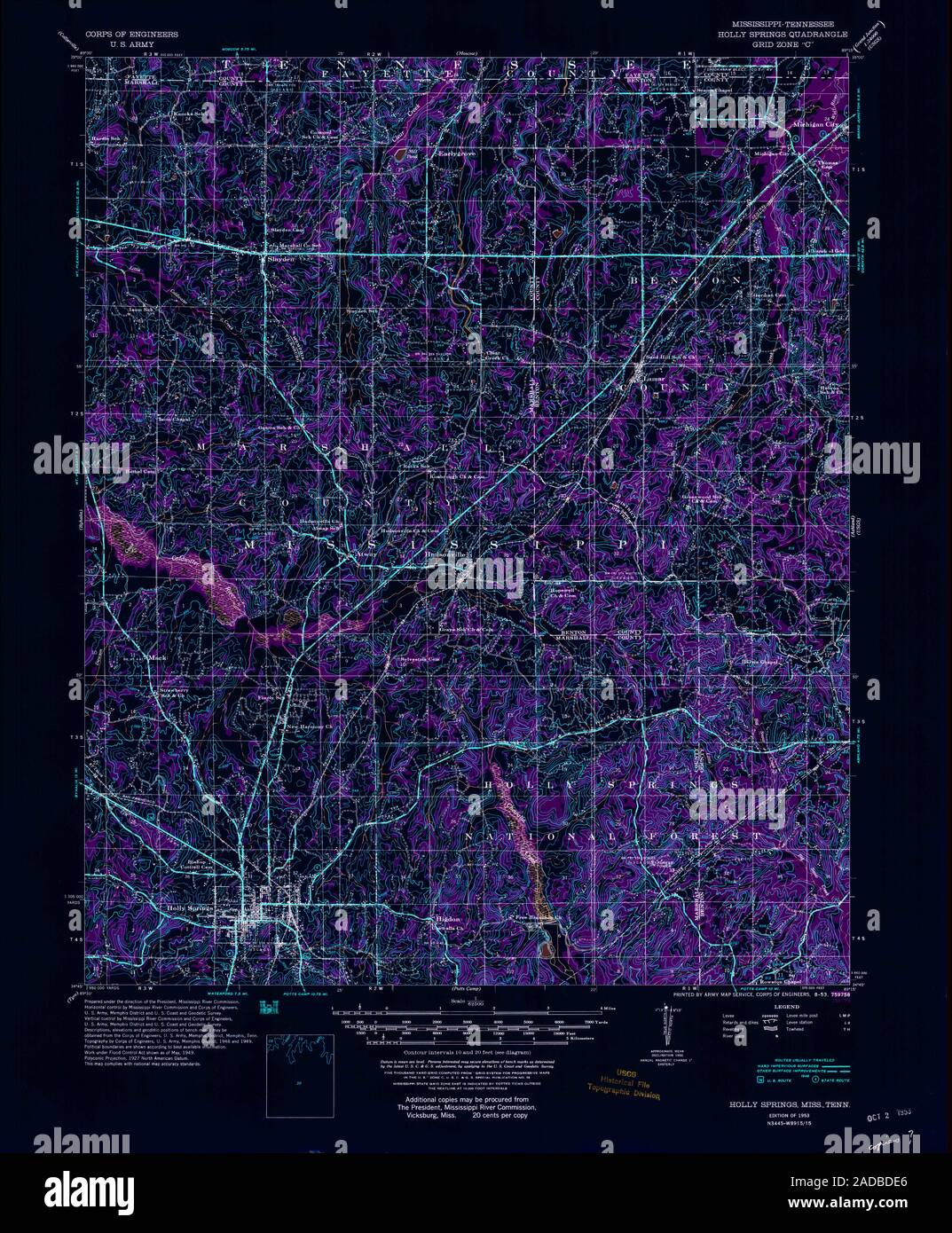 Map of holly springs hires stock photography and images Alamy