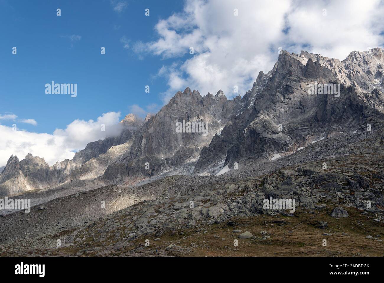Summits of Alps, view from Aiguille du Midi Stock Photo - Alamy