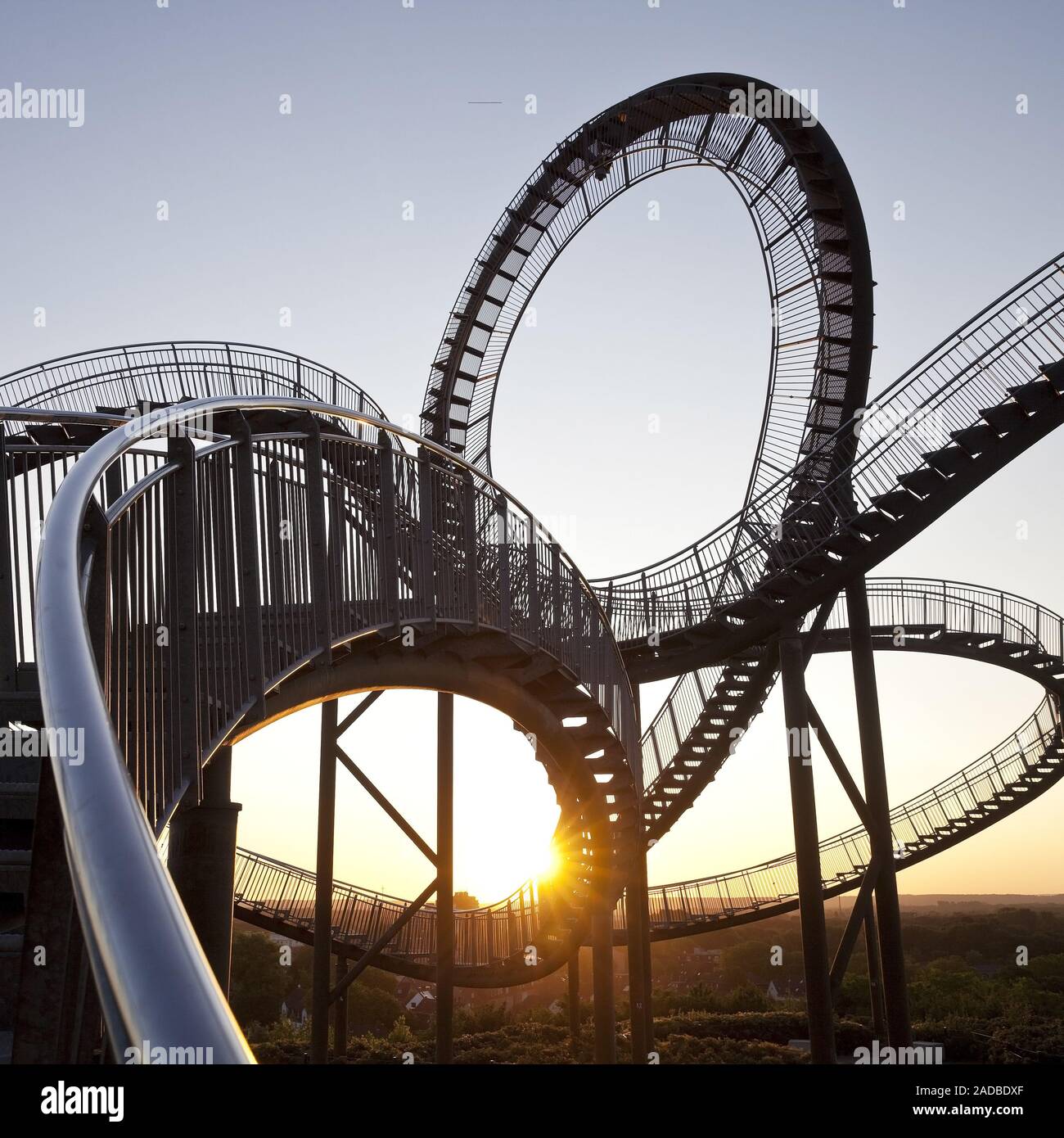 Tiger and Turtle - Magic Mountain, art sculpture and landmark, Angerpark, Duisburg, Germany, Europe Stock Photo