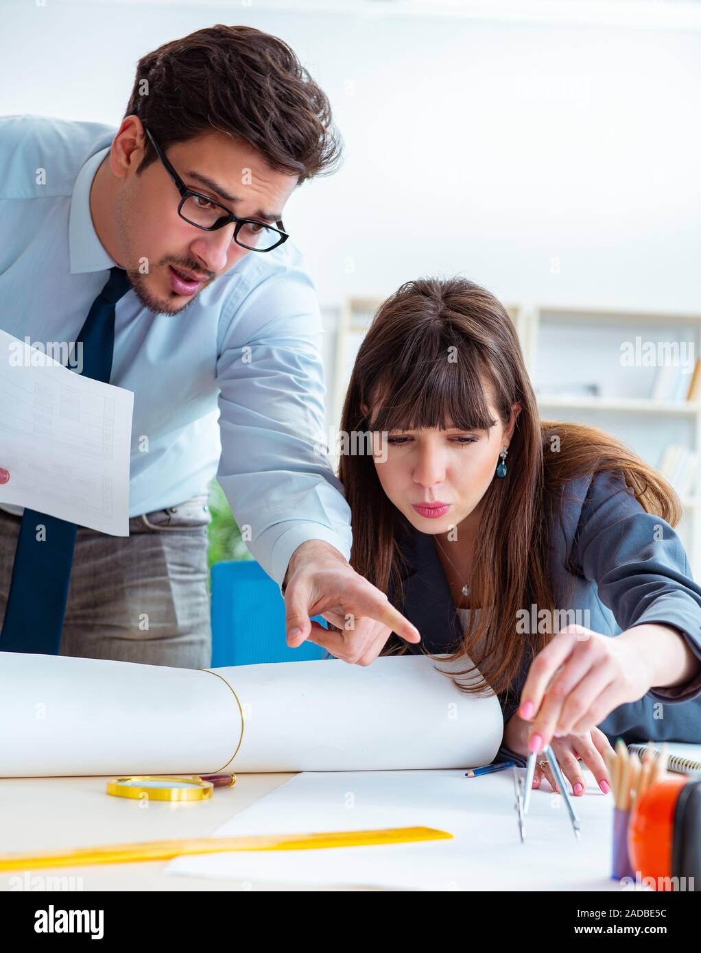 Engineers working on new project Stock Photo - Alamy