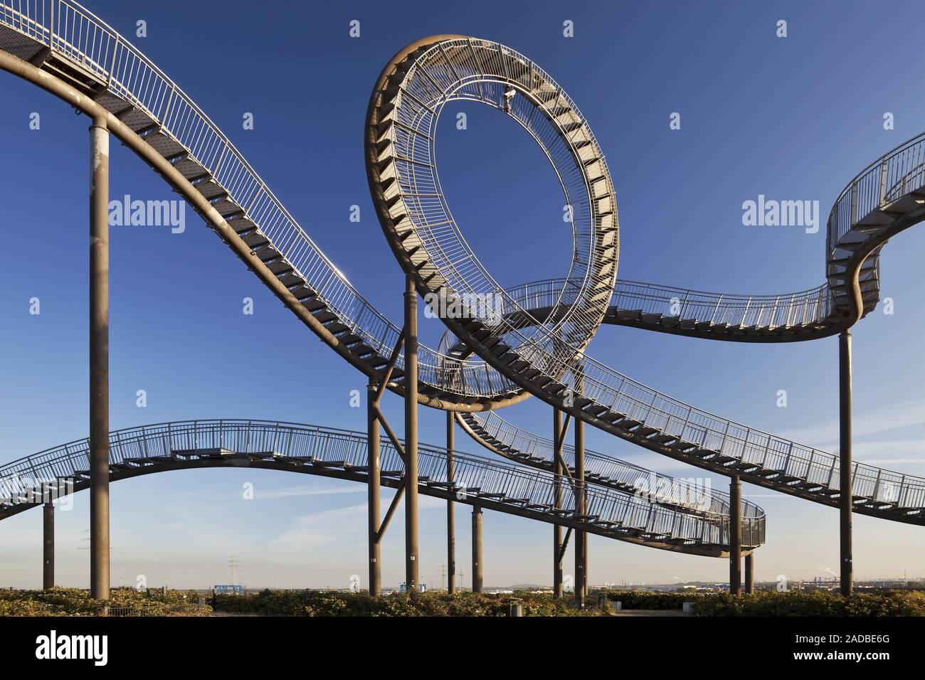 Tiger and Turtle - Magic Mountain, art sculpture and landmark, Angerpark, Duisburg, Germany, Europe Stock Photo