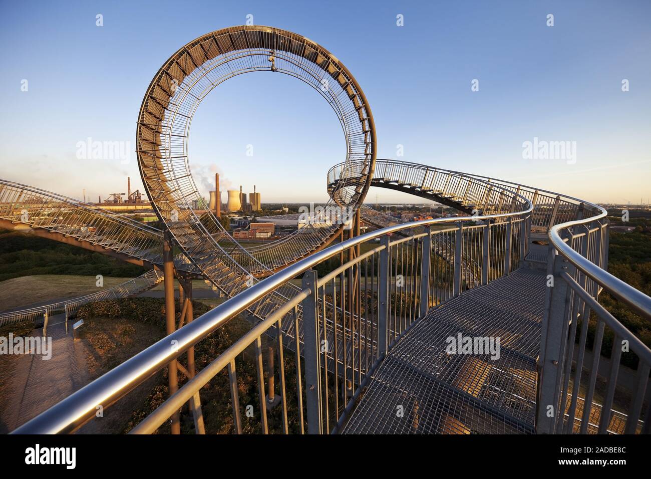 Tiger and Turtle - Magic Mountain, art sculpture and landmark, Angerpark, Duisburg, Germany, Europe Stock Photo