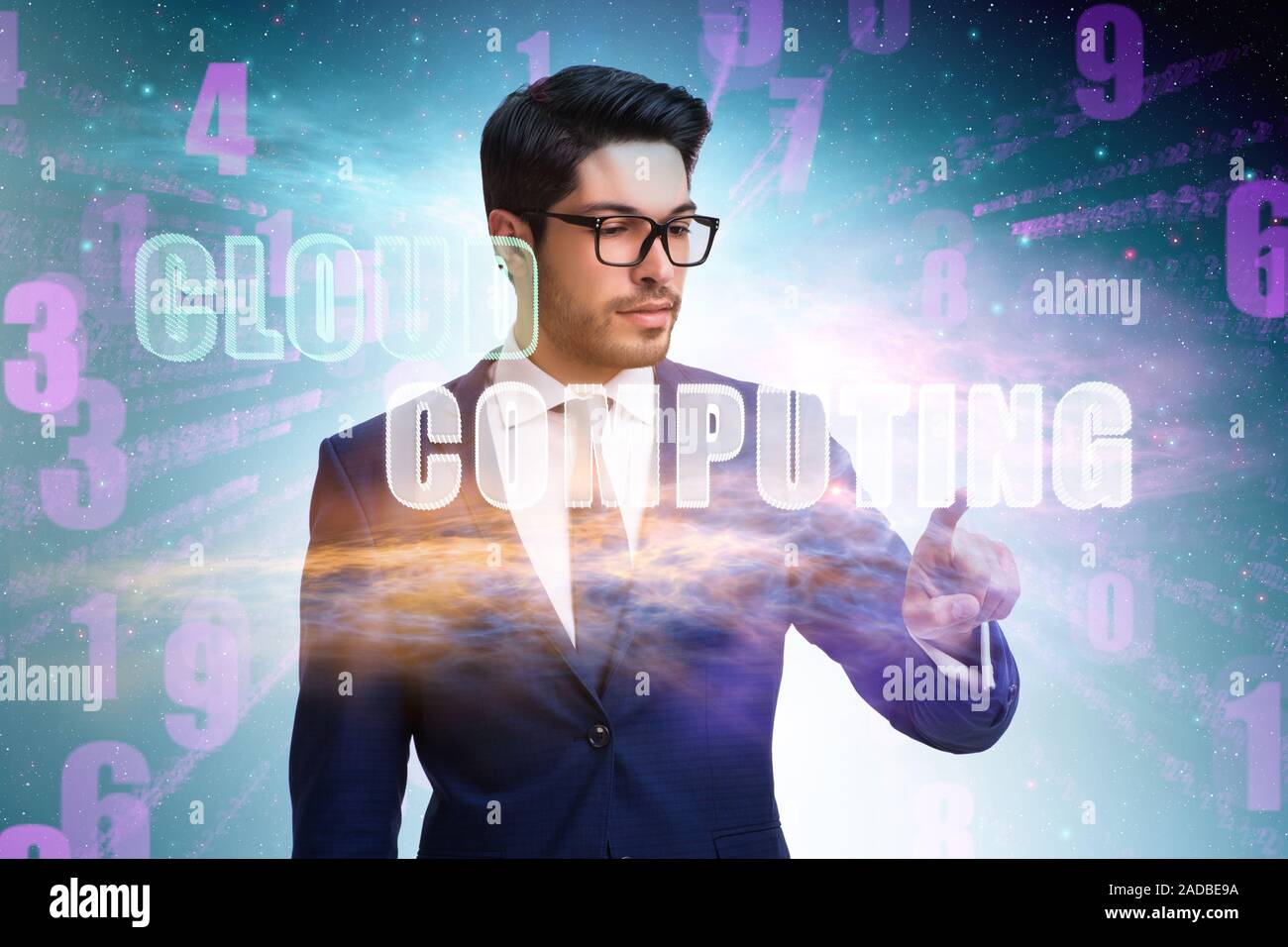 Concept of cloud edge and fog computing Stock Photo