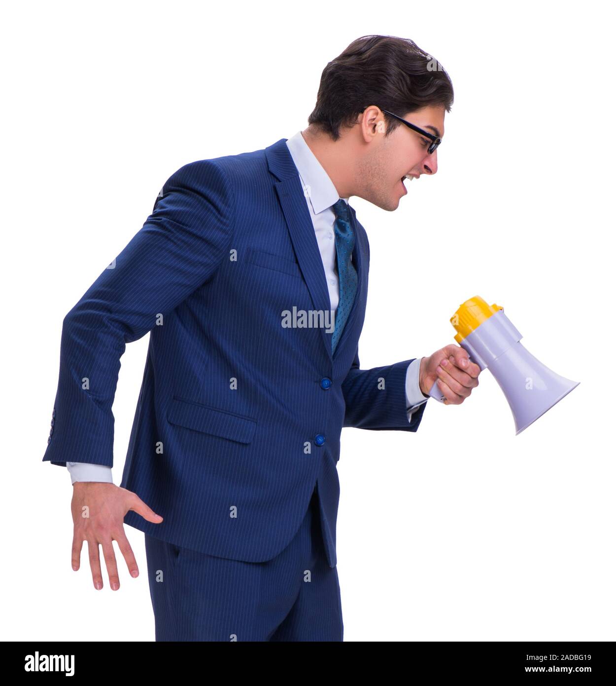 The Businessman isolated on the white background Stock Photo - Alamy