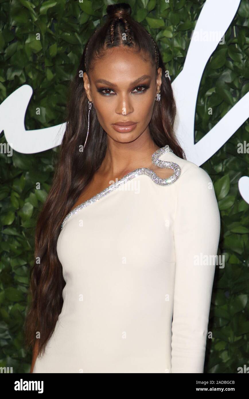 London, UK. 02nd Dec, 2019. Joan Smalls on the red carpet during The