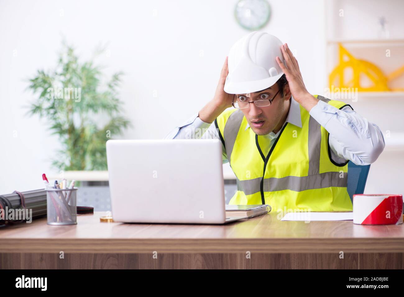Confused male architect hi-res stock photography and images - Alamy