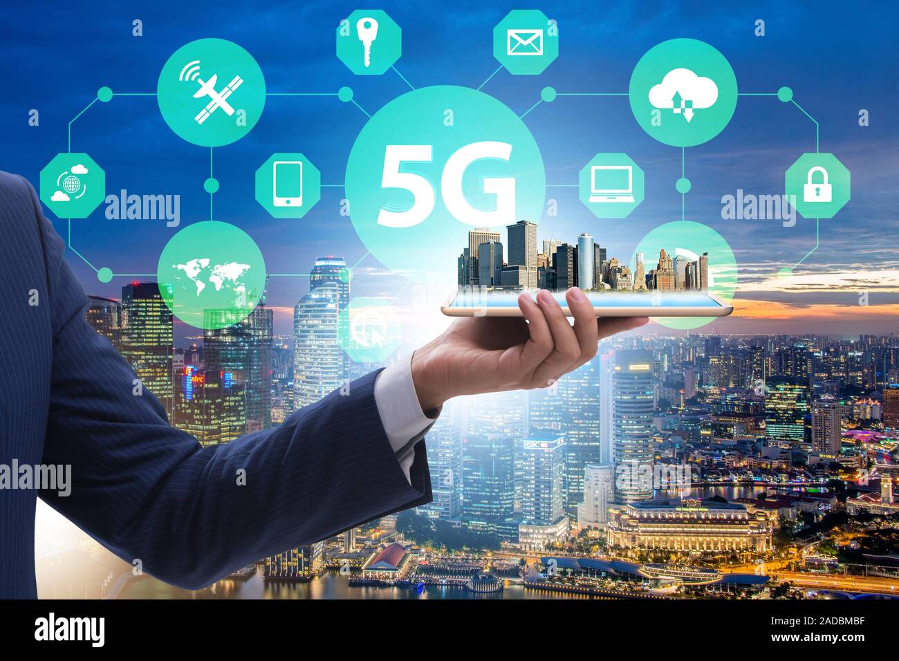 5G mobile technology concept - high internet speed Stock Photo - Alamy